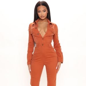 Fashion Nova Denim Jumpsuit 3X